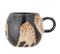 Bloomingville Tasse Paula Noir Marron Beige Motif Avec Poignée 275 Ml