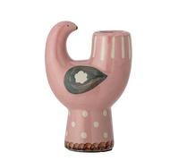 Bloomingville Trudy Bougeoir rose en faïence 9 x 12,5 x 6 cm