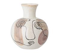 Bloomingville Vase peint à la main Bloomingville 22.5 cm Blanc
