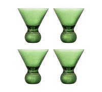 Bloomingville Verre à cocktail Corliss. lot de 4 Vert
