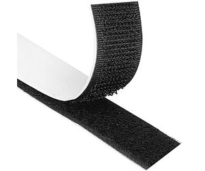 Blooven Scratch Autocollant Double Face, 20 Mètre 20 mm Rubans Adhésifs, Bande Agrippantes Adhésives Avec Crochets Et Boucles (20 mm x 20 m, Noir)