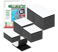 Blooven Scratch Autocollant Double Face, 30 PCS de Longueur de Mélange, Rubans Adhésifs, Bande Agrippantes Adhésives Avec Crochets Et Boucles (30 PCS, Noir)