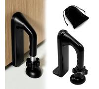 Bloque Porte, Dispositif de Sécurité Portable Anti-Effraction, Double Protection Réglable, Cale Porte Intérieur pour la Maison, l’Hôtel et les Voyages (Noir)