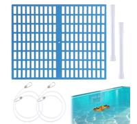 Bloqueur de feuilles de piscine - Kit de bouclier de protection universel, collecteur de débris anti-obstruction, protection de circulation d'eau hors sol, cordons de choc élastiques, barres