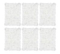 BLOSMON Fleur Artificielle Panneau Mural Decoratif 6 Pièces Blanche Hortensia Mur de Fleurs Artificielles pour Decoration Mariage Fausse Flowers Vegetal Panneau pour Décoration Salon Maison Fete Fond