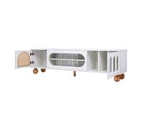 Blossom paris Meuble TV imitation rotin - Blanc