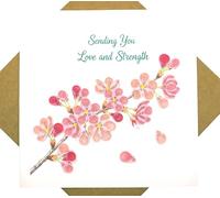 Blossoms of Strength Carte 3D en papier à encadrer pour anniversaire, Saint-Valentin, fête des mères, printemps, fête des pères, remise de diplôme, mariage, remerciement, guérison, toutes les