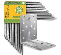 BLOSTM 12 x Equerre D'assemblage Renforcée Avec Nervure Equerre Fixation - 70mm x 70mm x 55mm