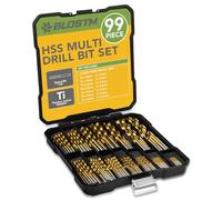 BLOSTM Coffret Foret HSS - 99 Pièces | Foret Metal, Tailles Métriques de 1mm à 10 mm, Forets Metaux HSS Revêtus de Titane pour Métal, Bois et Plastique