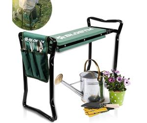 BLOSTM Repose-Genoux et siège de Jardin 2 en 1 | Pliable et Portable Tabouret de Jardin, Coussin en Mousse épaisse et Souple, avec Pochette pour Outils de Jardinage