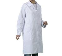 Blouse blanche chimie lycée laboratoire coton blanc manches longues Blouse medicale femme/homme convient également aux collèges chimie 2 poches médecin infirmière Uniforme Medical Femme