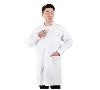 Blouse blanche chimie lycée laboratoire coton blanc manches longues Blouse medicale femme/homme convient également aux collèges. Blouse chimie médecin infirmière poches