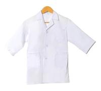 Blouse Blanche Enfant,Blouse Chimie Enfant,Blouse de Laboratoire Enfant,Enfant Manche Longue Blouse Medicale,Coton Blouse，M