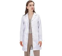 Blouse Blanche LycéE Coton, Blouse Blanche Chimie Lycee Coton Homme Femme CollèGe Medicale Physique Chemisiers Et Blouses Chemise Manches Longues Avec Poche Et Bouton Grande Taille Couleur Unie