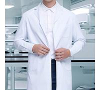 Blouse de laboratoire à manches longues / Uniforme médical avec col et poches multiples pour hommes, tenue de travail décontractée L,M,S,XL,XXLTissu tissé