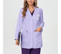 Blouse de laboratoire blanche moderne et classique de 35 pouces avec 3 poches, stretch, pour infirmière et uniforme L,M,S,XL,XS,XXL,XXSUnicoloreTissu tissé