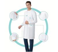 Blouse de laboratoire ECELEN - Blanche - Manches longues - Coton Polyester M
