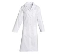 Blouse professionnelle blanche 100% coton manches longues, taille 48/50