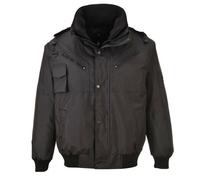 Blouson de travail pilote imperméable manches amovibles 3-en-1 Portwest Bomber Noir S