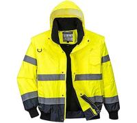 Blouson haute visibilité 3 en 1 Portwest manches amovibles bicolore, Gelb / Marine, XXXXX-Large