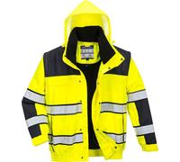 Portwest C466 Blouson HiVis 3 en 1 Jaune/Noir - Taille 6XL