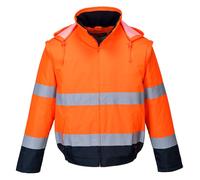 Blouson Hv 2-en-1 Hv Doublé Polaire Couleur : Orange/marine Taille Xxxl - Portwest