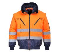 Portwest Blouson pilote PJ50 3 en 1 haute visibilité Orange/Marine