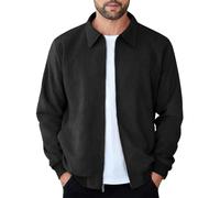 Blouson Veste Unie Polyvalente À Revers Manteau Décontracté D'Automne Et D'Hiver Chaude Et Respirante Coupe-Vent Confortable Et Classique Idéale Pour La Marche La Randonnée Et La Course À Pied