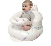 Blow Up Baby Seat, Multi-Functional Inflatable Back Support Sofa, Foldable Baby Learning Chair, Built-In Pump, For 3+ Months, Portable Floor Seat for Bed, Grass, (PVC)