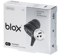BLOX Bouchons d'oreille Gamme Music – Silicone réutilisable – Noir – 1 paire