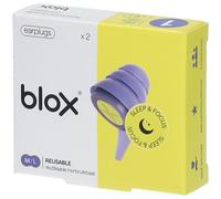 BLOX Bouchons d'oreille Sleep & Focus Silicone réutilisable 25 dB SNR 1 paire