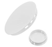 BLPRKOT 2 Pièces Bouchon De Tuyau PVC Blanc Ø 100-105 mm - Capuchon Intérieur Anti-retour Pour Conduit D’aération Ou Évacuation - Résistant UV, Étanche, Anti-odeur, Facile À Installer