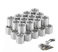 BLPRKOT 20 Pièces Entretoise Aluminium 5x10x10mm, Douille d'Écartement Ronde pour Vis M5, Entretoises de Fixation Robustes pour Bricolage, Modélisme et Impression 3D, Finition Lisse, Argent