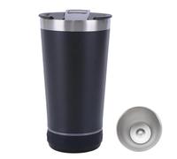Blu-etooth Gobelet de isotherme en acier inoxydable 473 ml | Gobelet avec haut-parleur sans fil - 473 ml - Tasse isotherme en acier inoxydable - Bord sans bavure - Portable - Pour la