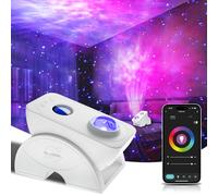Blubbel LED Projecteur Ciel Etoile, Intelligent Veilleuse Projecteur, 3D Galaxy Projector Starlight, App-/Commande Vocale Compatible Alexa/Google/Wifi, Chambre Décorer, Lampe Veilleuse, Bébé, Enfants