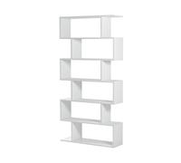 BLUCO Calicosy Bibliothèque avec 6 Compartiments - en Panneaux de Particules - Style Contemporain - pour Chambre, Salon - L80 cm x l24 cm x H192 cm
