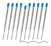 Blue Ballpoint Pen Refill 9.8 Cm 10 1.0 Mm Standard Interchangeable Metal Refills For Parker For A Smooth And Even Writing Experience