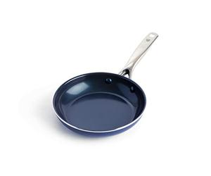 Blue Diamond Poêle à Frire de 20 cm avec Revêtement Antiadhésif en Céramique Renforcé avec des Diamants, Sans PFAS, Compatible avec l'Induction, Va au Lave-Vaisselle, Va au Four, Bleu