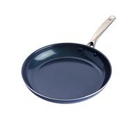 Blue Diamond Poêle à Frire de 28 cm avec Revêtement Antiadhésif en Céramique Renforcé avec des Diamants, Sans PFAS, Compatible avec l'Induction, Va au Lave-Vaisselle, Va au Four, Bleu