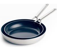 Blue Diamond Set de poêles Blue Diamond - 2 pièces - sans poêle - Ø24 & Ø26 cm - Acier inoxydable