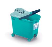 Blue Dolphin - Seau à Serpillière 100% Recy vec Essoreuse, Nettoyage des Sols,Serpillière avec Roues Pivotantes, Capacité 14L, Seau à Franges, Nettoyage de la Maison.