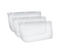 Blue Eagle Lot de 3 visières de rechange pour protection du visage (FC48N) | Transparent | Sans bords | Polycarbonate extrudé résistant aux chocs