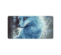 Blue Fox Sous-main de bureau personnalisé avec image logo ou texte - Sous-main de bureau personnalisé pour poste de travail de bureau à domicile