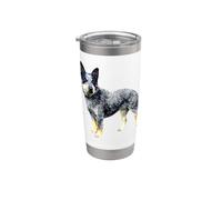 Blue Heeler Bouvier australien Gobelet isotherme en acier inoxydable double paroi