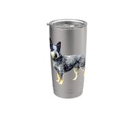Blue Heeler Bouvier australien Gobelet isotherme en acier inoxydable double paroi