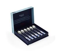 Spode Set de 6 cuillères à café Blue Italian Céramique-acier inoxydable