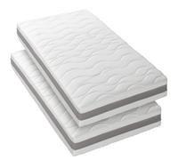 Blue Moon Lot de 2 Matelas 3D Twist 90x190 | 2 Couchages | 15 cm | Aération 3D | Mousse Ferme Haute Résilience 28 kg/m³ | 5 Zones de Confort | Livré Compressé | Fabriqué en Belgique