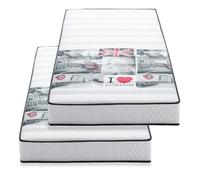 BLUE MOON Lot de 2 Matelas London 90x190 | 2 Couchages | 15 cm