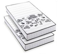 BLUE MOON Lot de 2 Matelas Mousse Breizh 90x190. Mousse profilée 5 Zones de Confort. Épaisseur 15cm - Fabriqué en Belgique