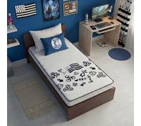 BLUE MOON Matelas Mousse Breizh 90x190. Mousse profilée 5 Zones de Confort. Épaisseur 15cm - Fabriqué en Belgique